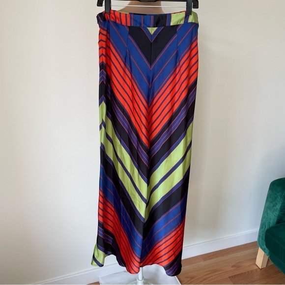 FREE PEOPLE Olympia Combo Multicolor Polyester Rio Maxi Skirt NWT Size 12 - Picture 7 of 12